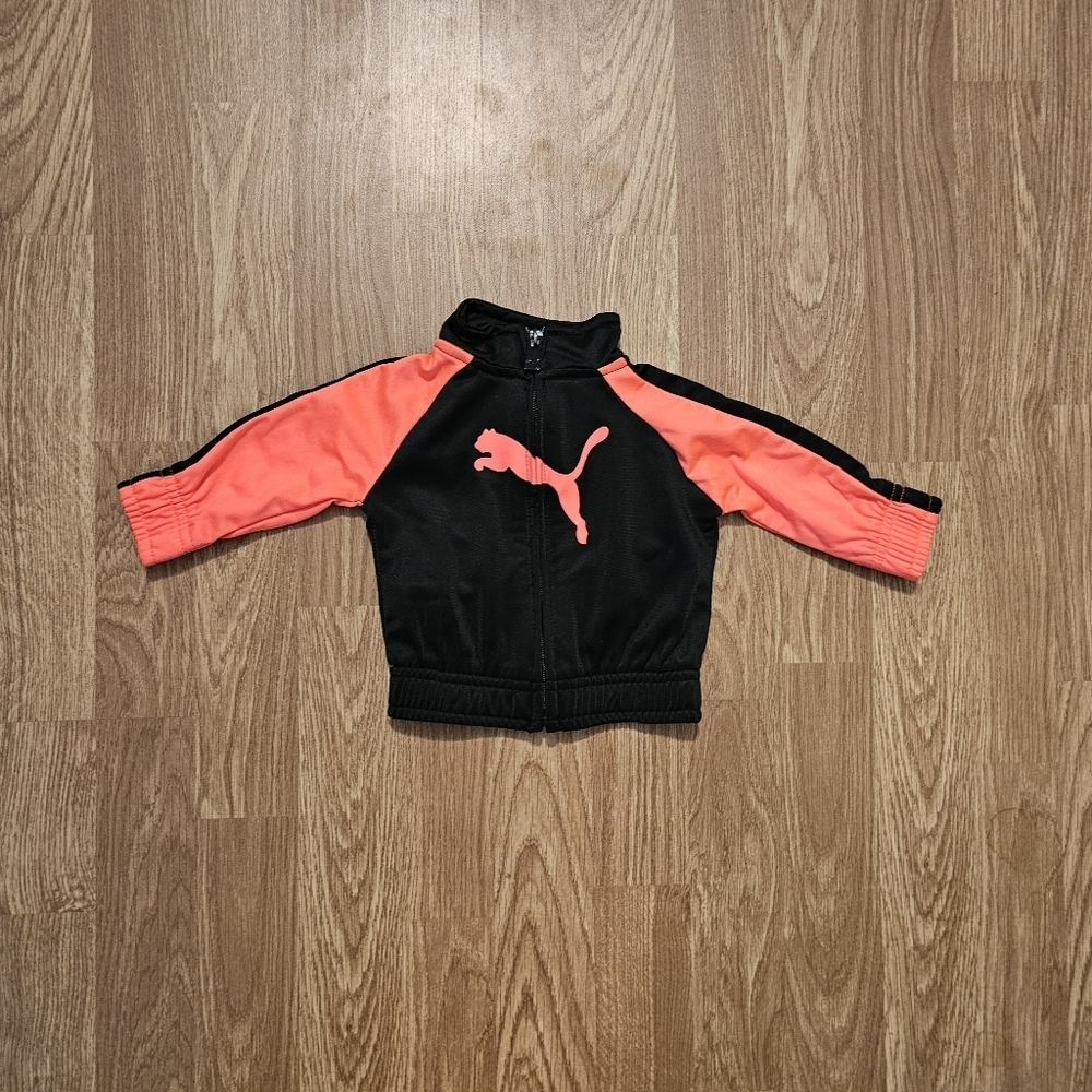 Puma Baby Jacket - Black and Neon Pink Size 0 to 3 Months